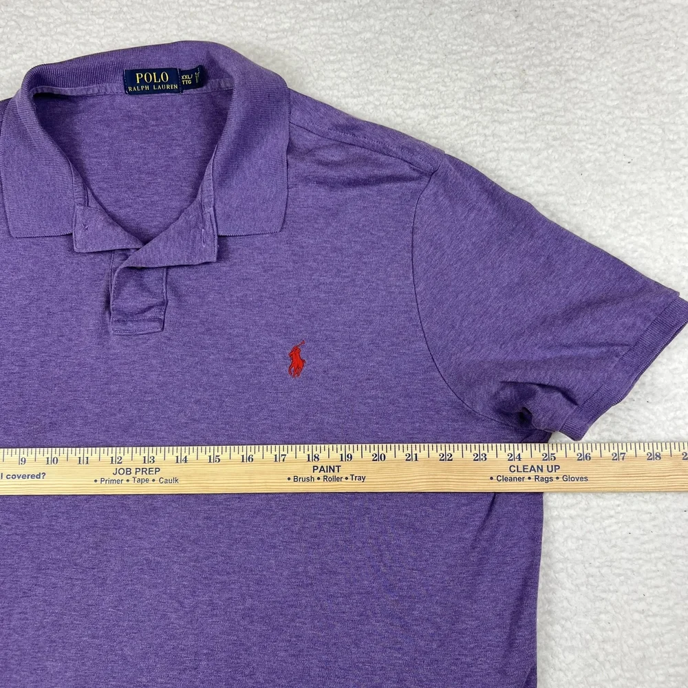 Polo Ralph Lauren Shirt Mens XXL Purple Short Sleeve Logo Preppy Pony Cotton